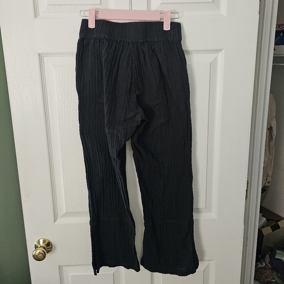 Pact 100% Organic Cotton Split Wide Leg Flat Front Coastal Daily Pants - Picture 8 of 9